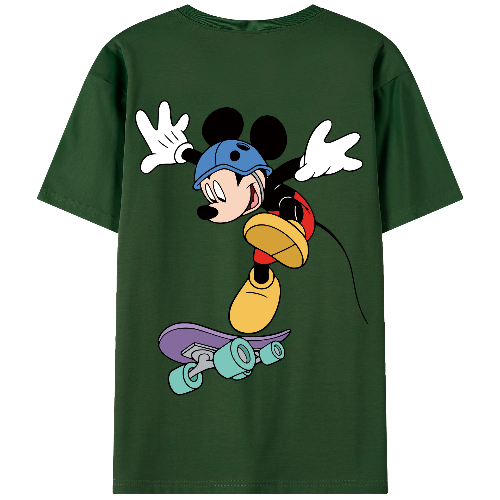 （画像用） ミッキーマウス Mickey Mouse 綿100％半袖Tシャツ（背面プリント）